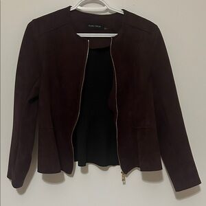 Ivanka Trump Rich Purple Suede Blazer